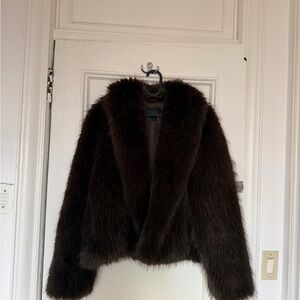 Zara Brown Faux Fur Coat THIS SEASON